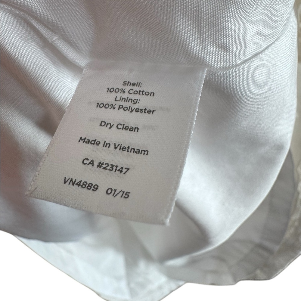 Talbots Petites White Lace Short Sleeve Sheath Dress 10P - Picture 5 of 6